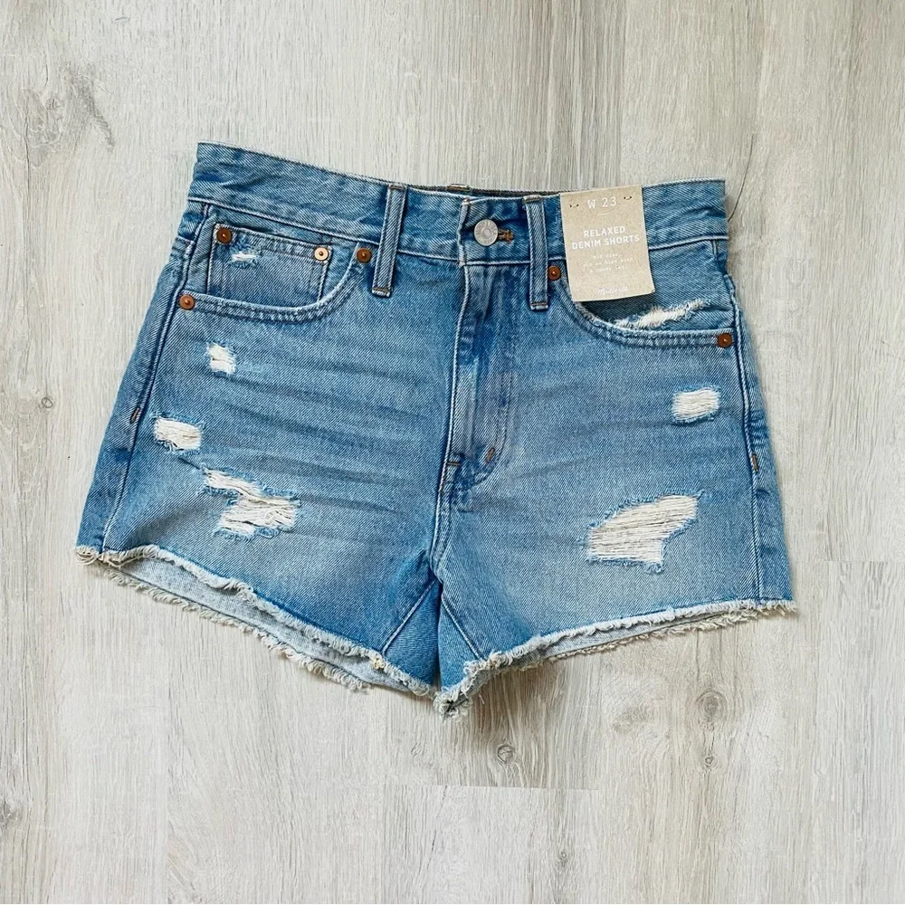 Madewell Relaxed Denim Shorts Blue Sz 23